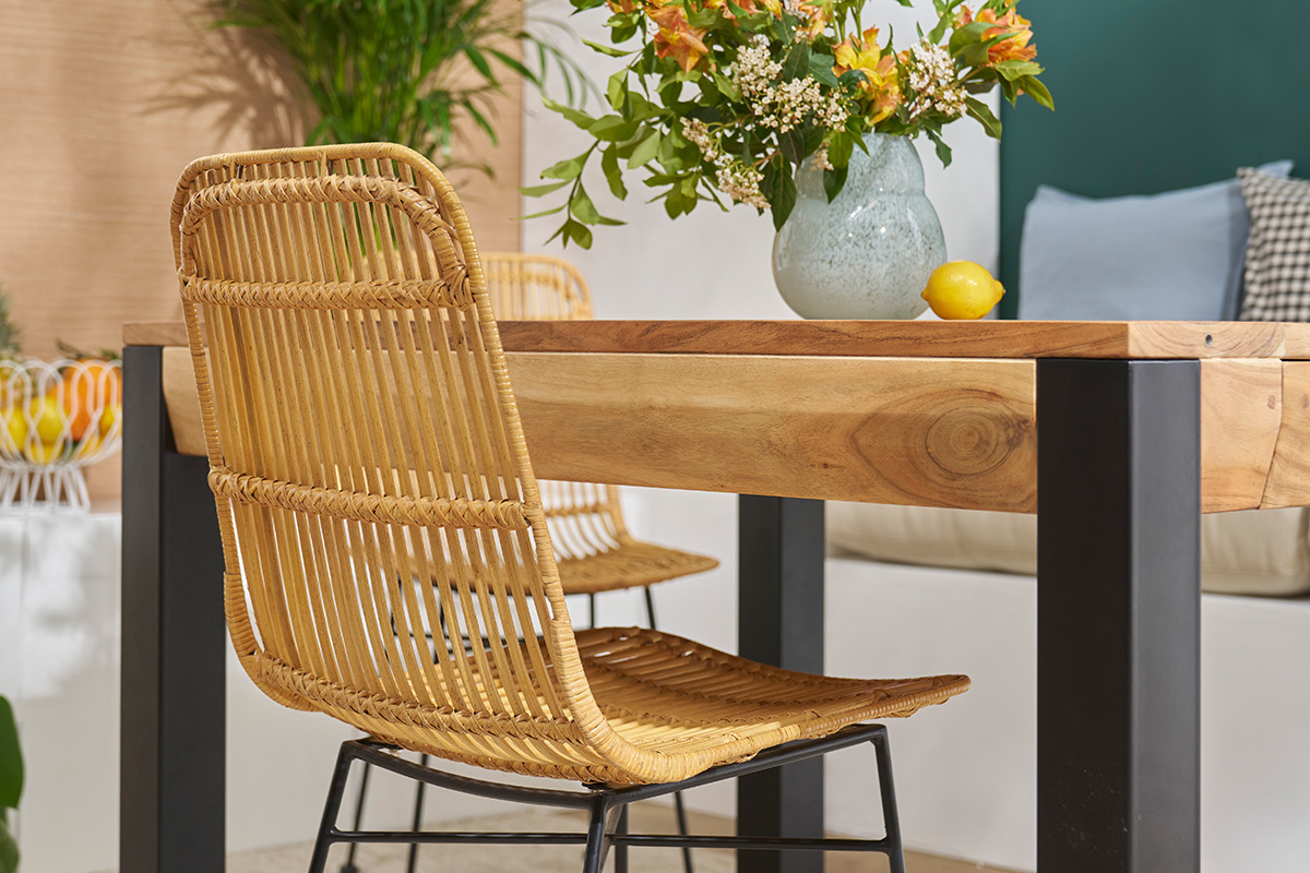 Sedie in rattan naturale set di 2 MALACCA
