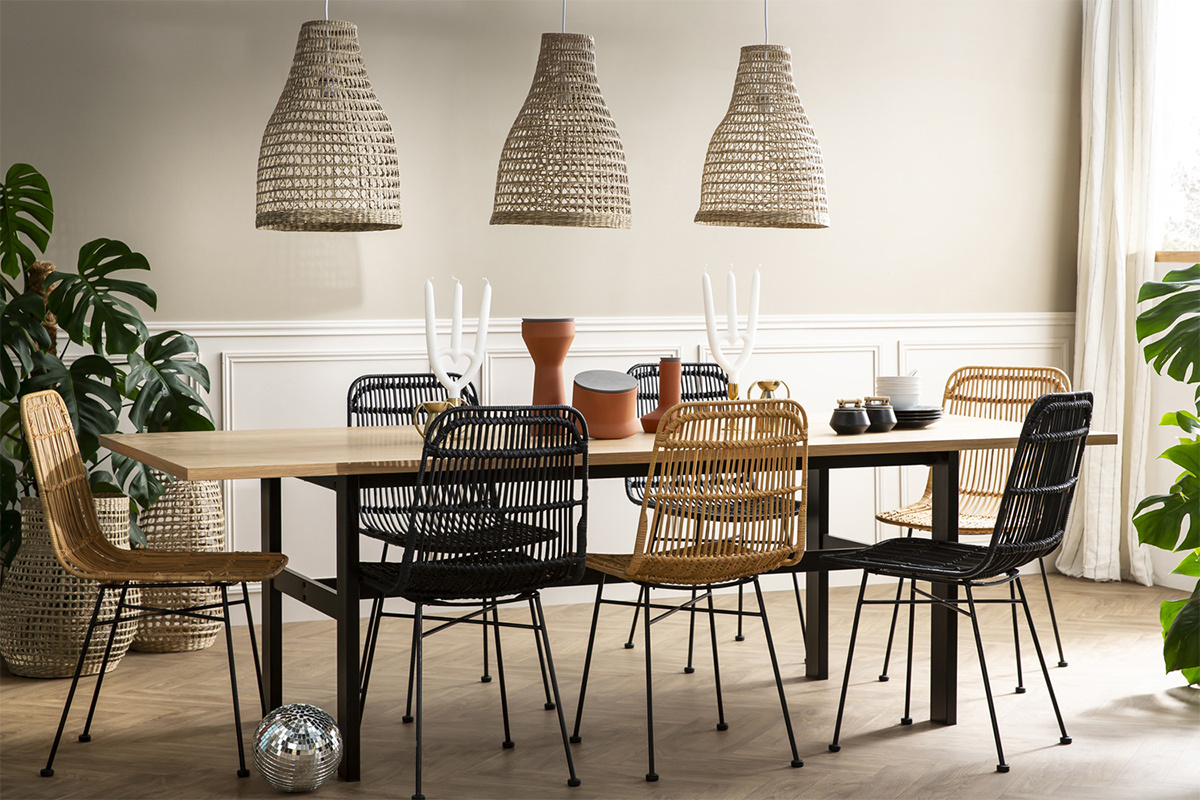 Sedie in rattan naturale set di 2 MALACCA