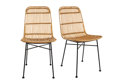 Sedie in rattan naturale set di 2 MALACCA