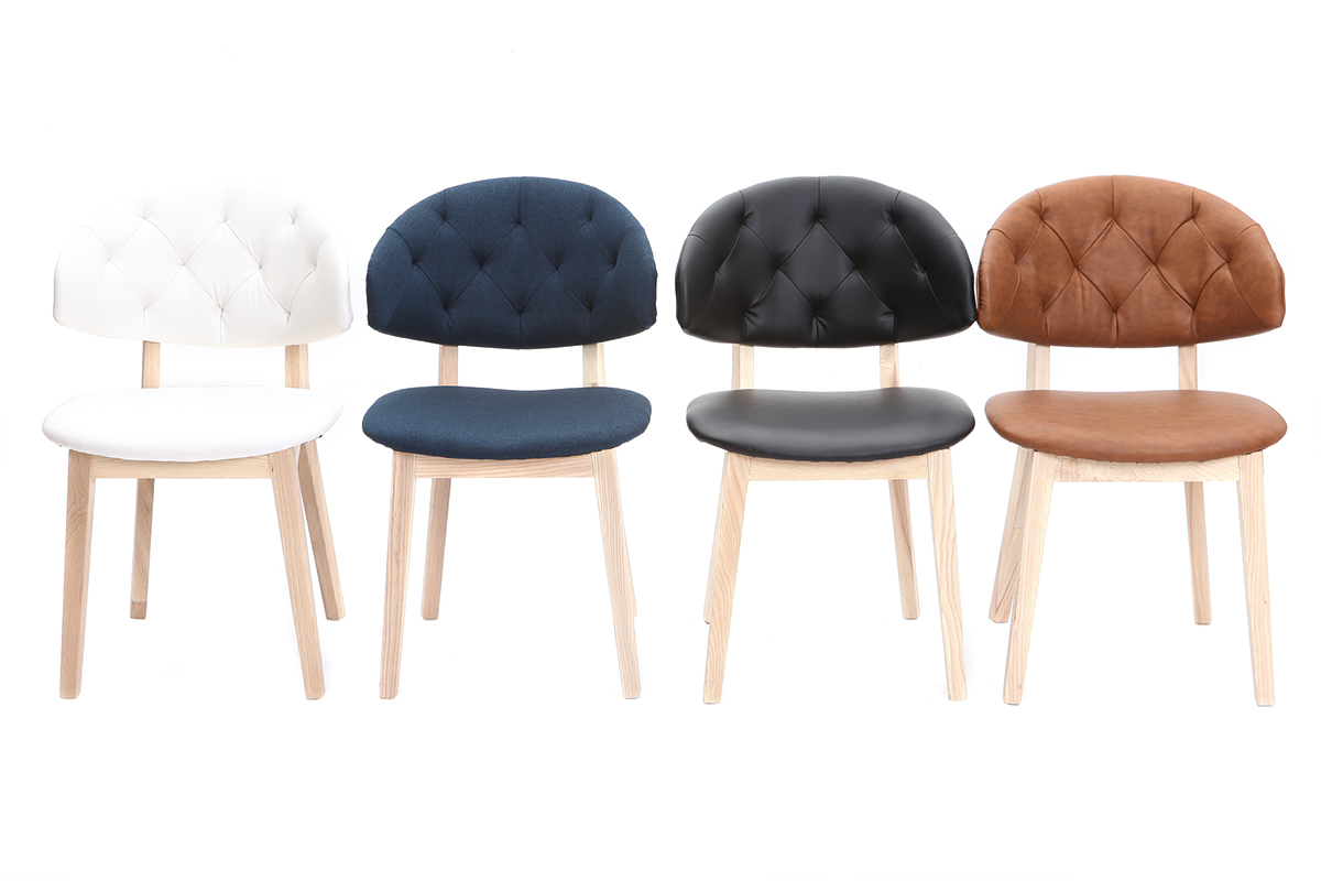 Sedie in tessuto, colore: Blu scuro, modello: SOFFY