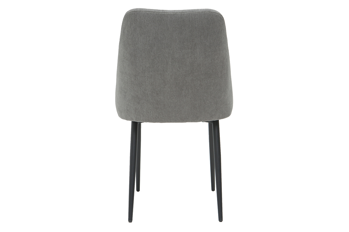 Sedie in tessuto effetto velluto grigio (set di 2) ELLO
