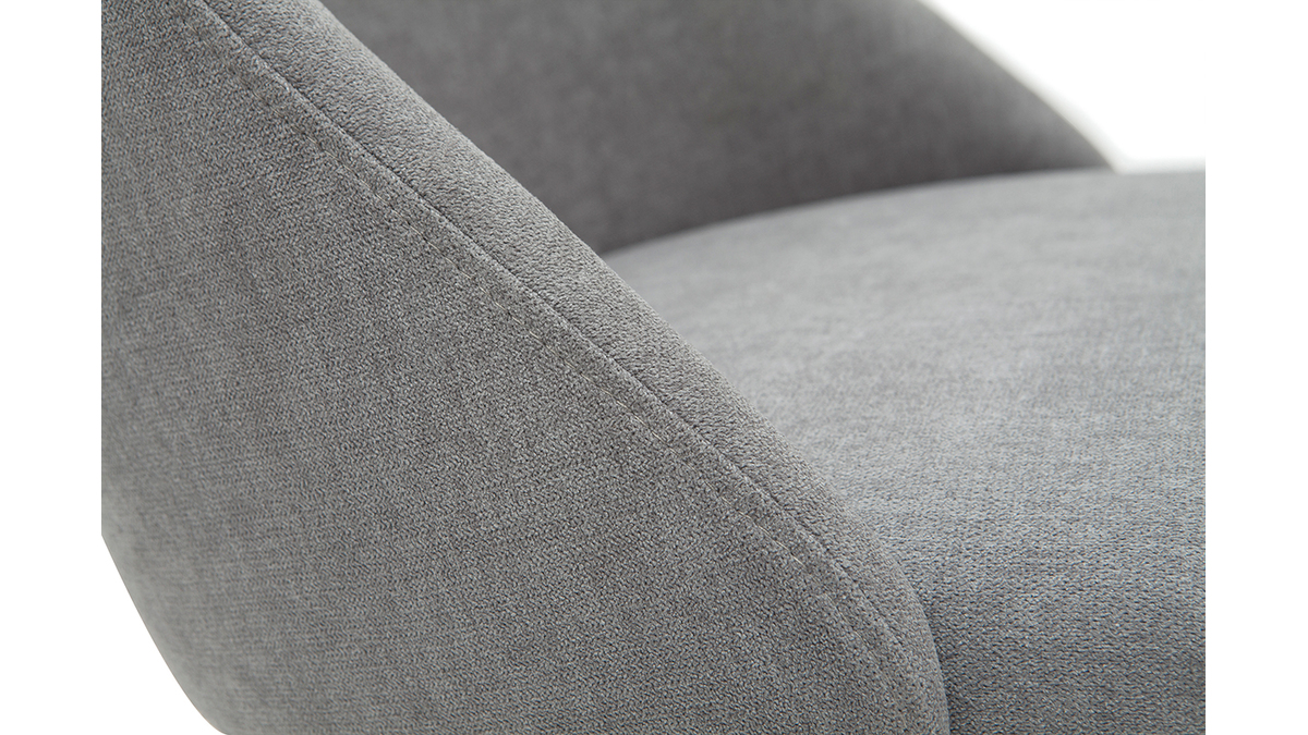 Sedie in tessuto effetto velluto grigio (set di 2) ELLO