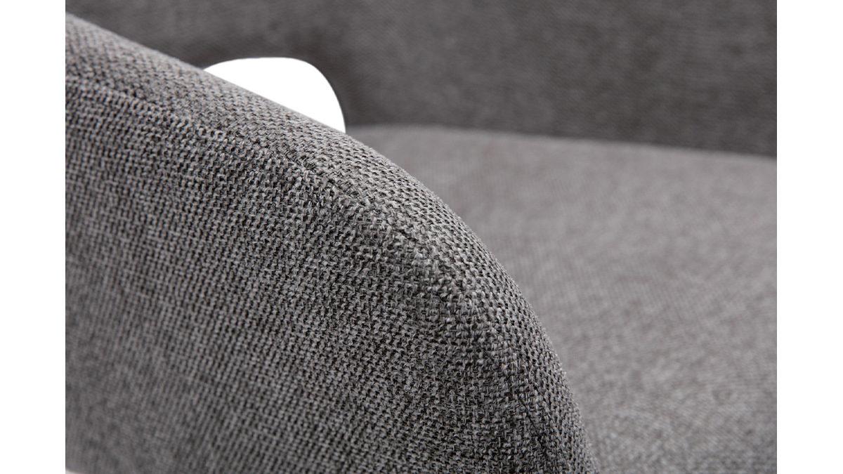 Sedie in tessuto effetto velluto testurizzato grigio (set di 2) LAURETTE
