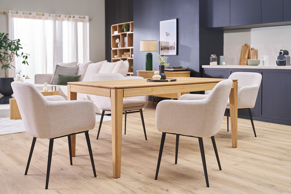 Sedie in velluto blu petrolio e metallo nero (set di 2) AMIKA