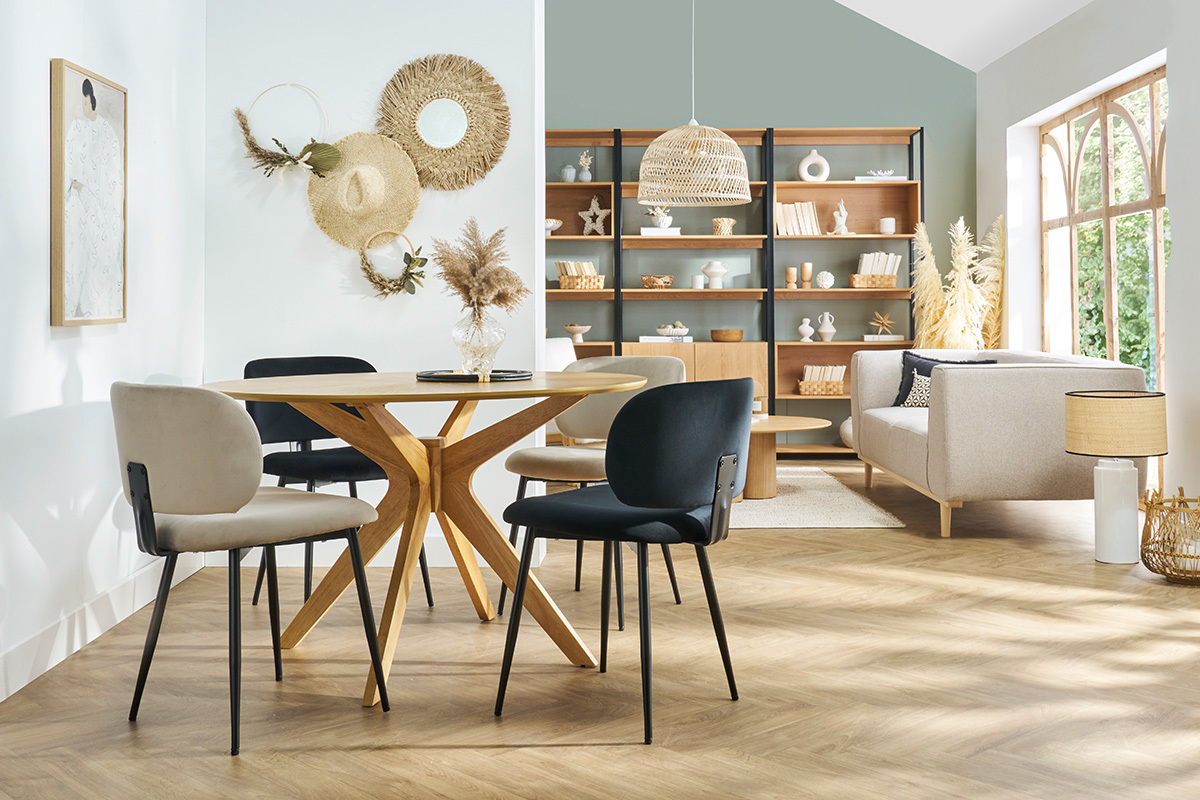 Sedie in velluto bronzo e metallo nero (set di 2) ATRIUM