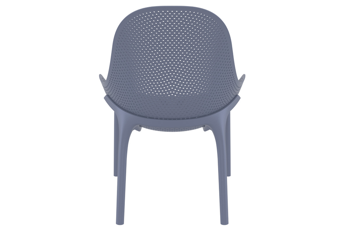 Sedie lunghe impilabili grigie interno / esterno (gruppo di 4) OSKOL