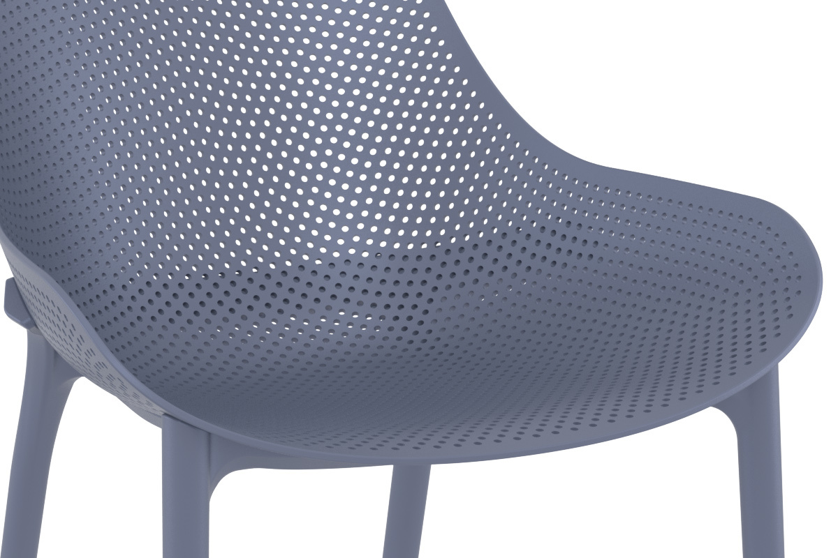 Sedie lunghe impilabili grigie interno / esterno (gruppo di 4) OSKOL