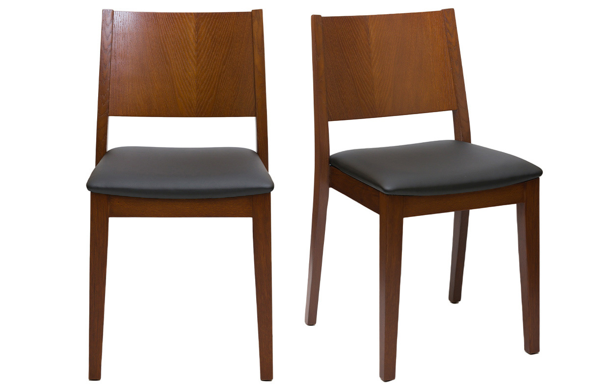 Sedie noce e sedute nero (set di 2) MELVIL