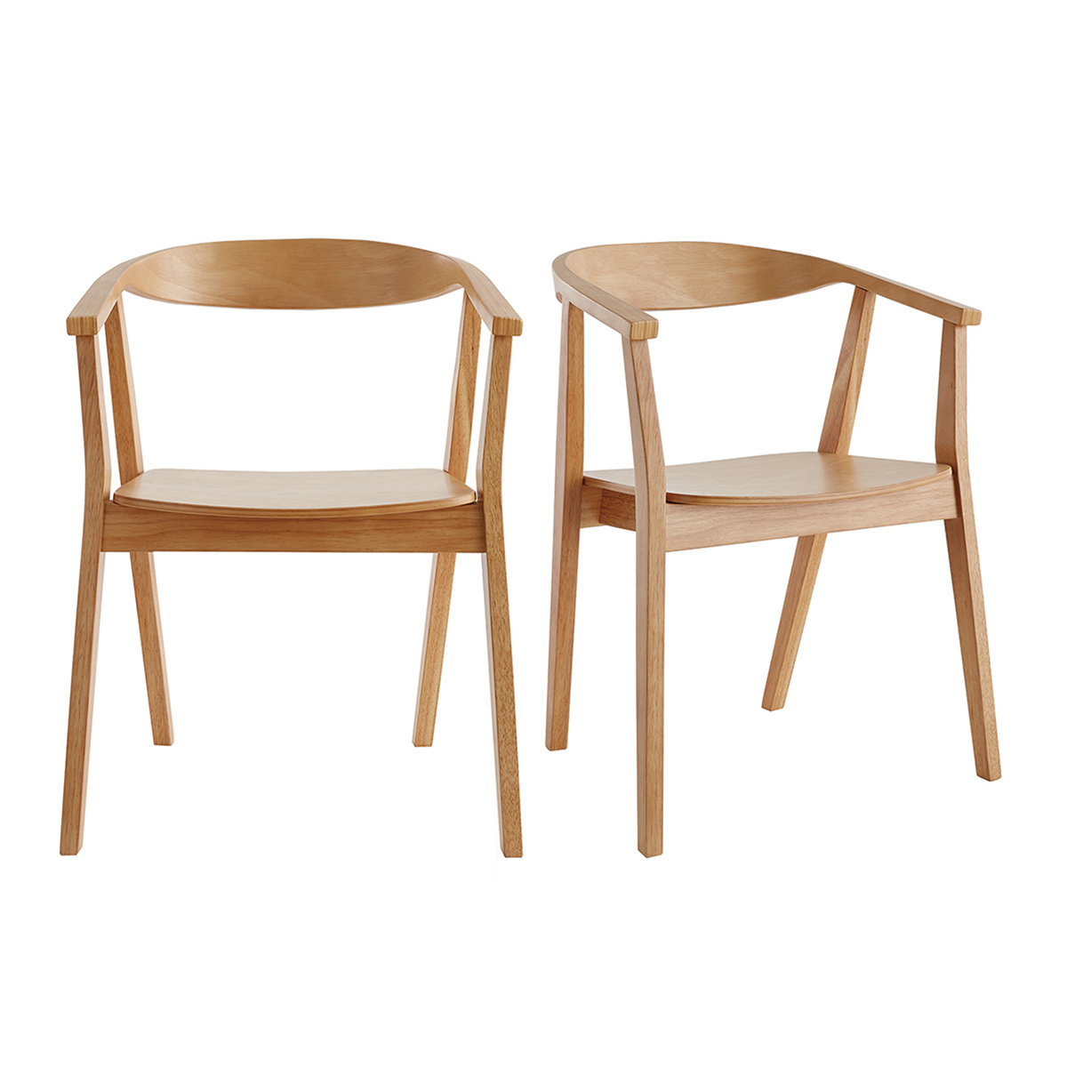 Sedie scandinave in legno (set di 2) BAHIA