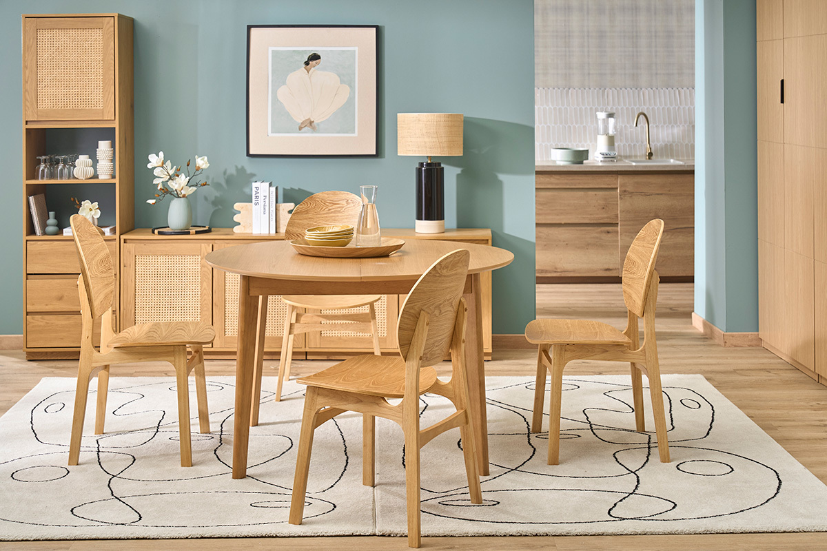 Sedie scandinave in legno chiaro (set di 2) ELTON