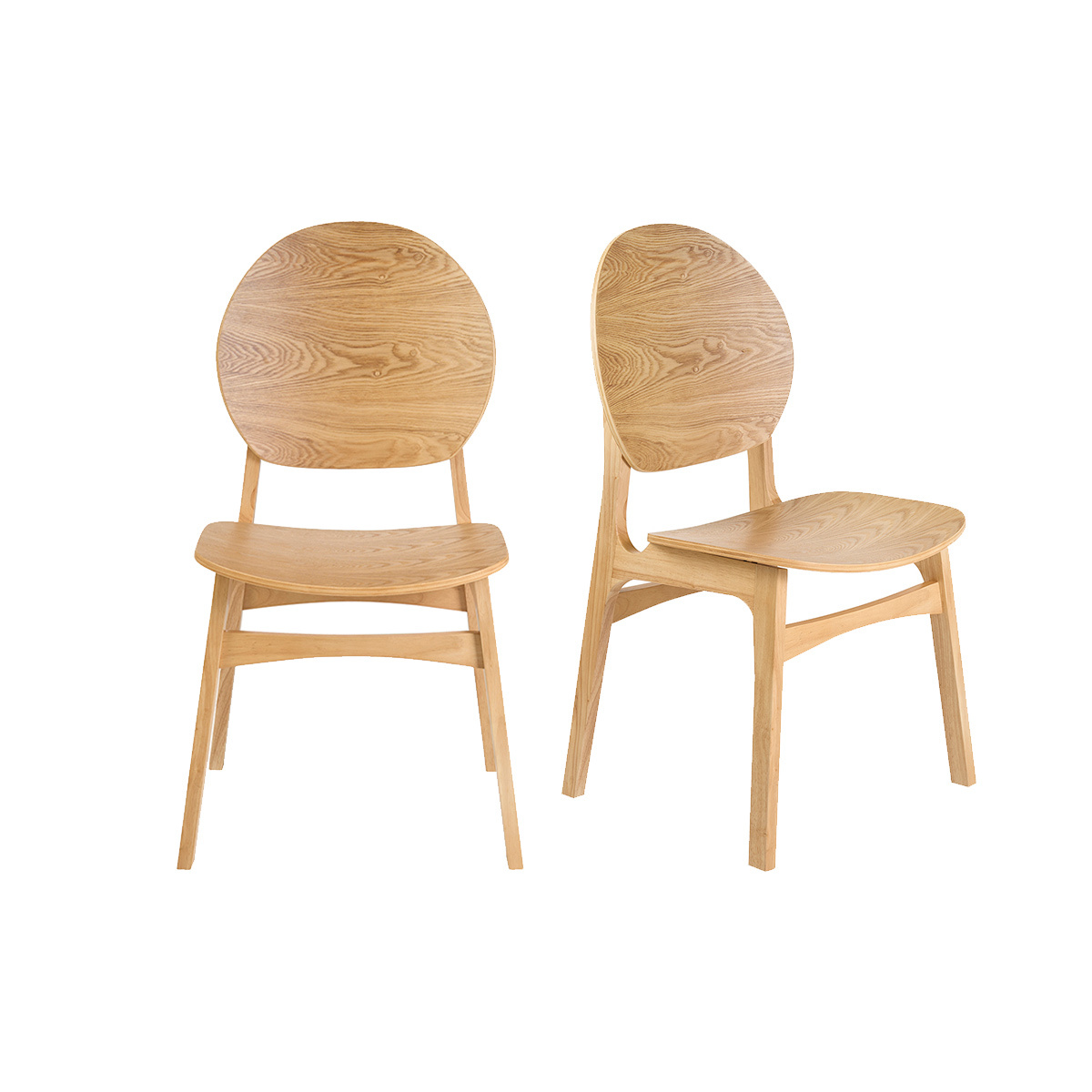 Sedie scandinave in legno chiaro (set di 2) ELTON