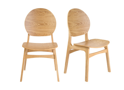 Sedie scandinave in legno chiaro (set di 2) ELTON