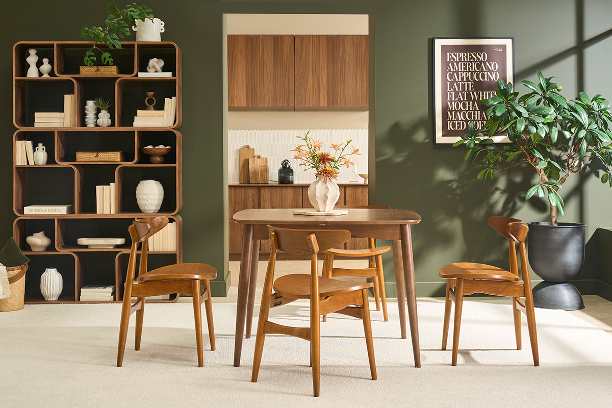 Sedie scandinave in legno scuro frassino (lotto di 2) WALFORD
