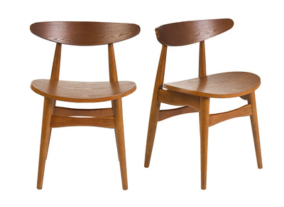 Sedie scandinave in legno scuro frassino (lotto di 2) WALFORD