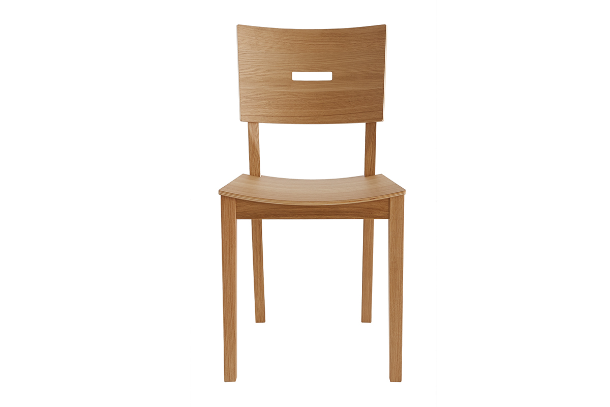 Sedie scandinave in multistrato e massello di rovere (set di 2) ERA
