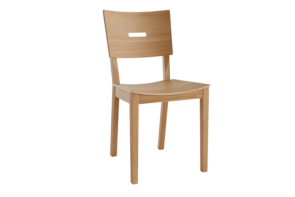 Sedie scandinave in multistrato e massello di rovere (set di 2) ERA