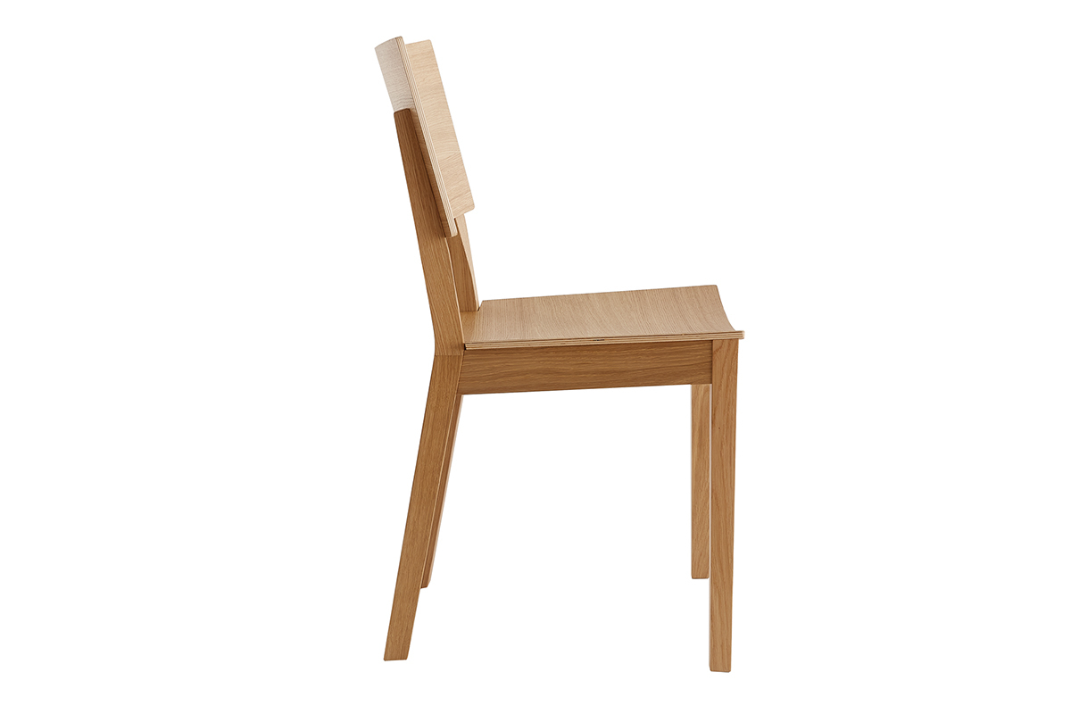 Sedie scandinave in multistrato e massello di rovere (set di 2) ERA