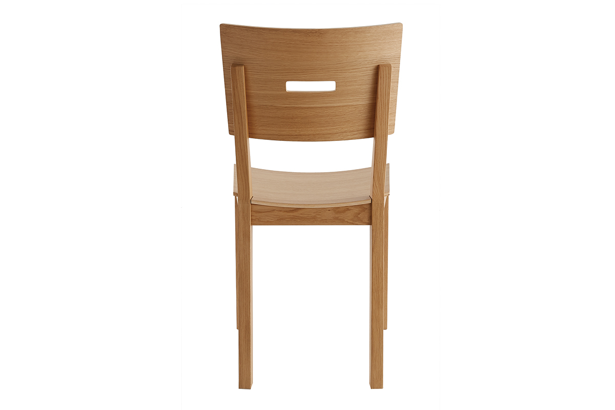 Sedie scandinave in multistrato e massello di rovere (set di 2) ERA