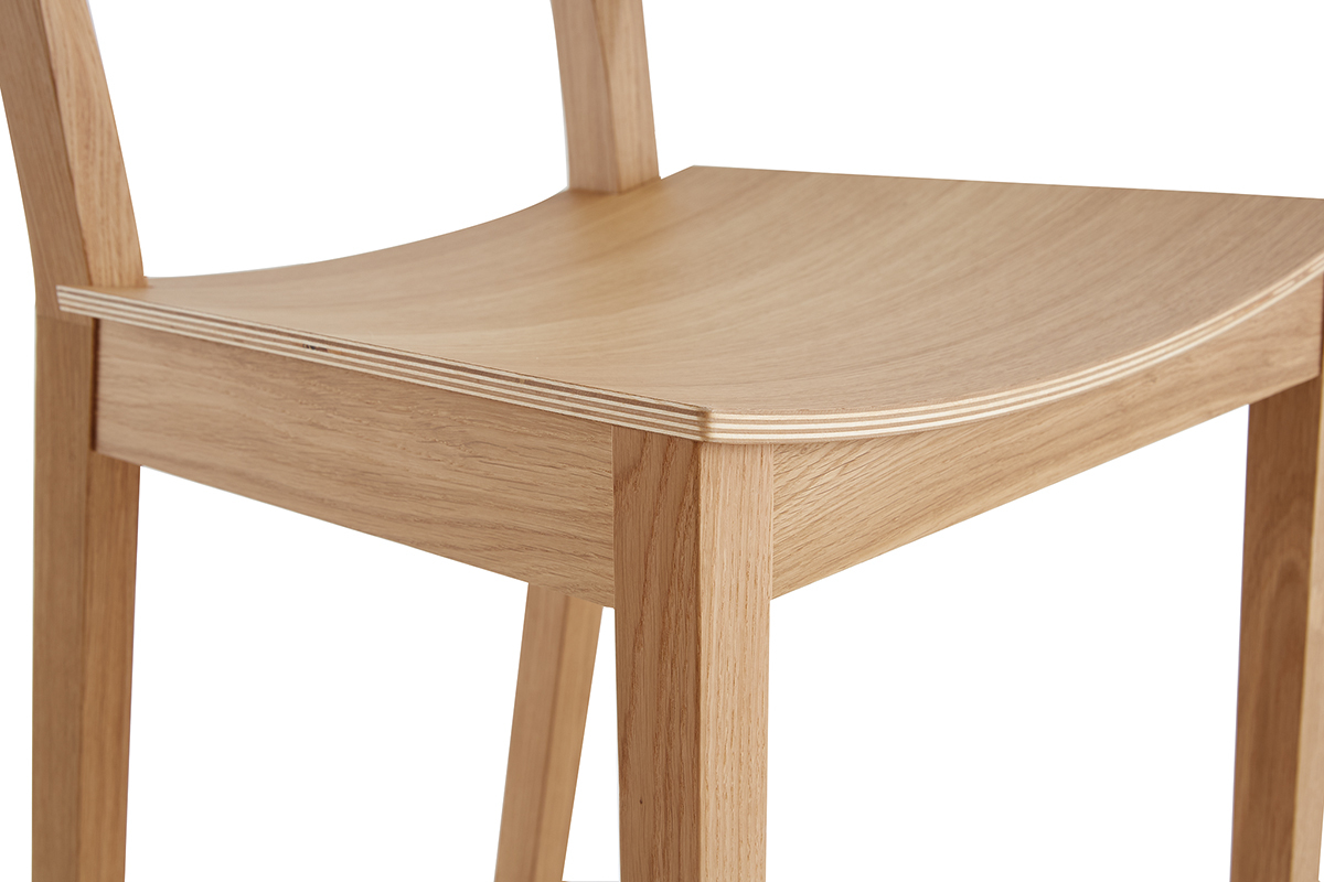 Sedie scandinave in multistrato e massello di rovere (set di 2) ERA