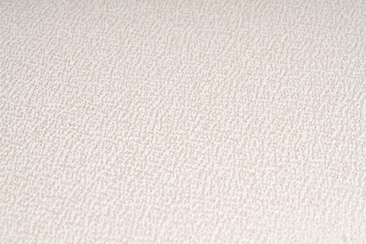 Sedie vintage in legno rovere chiaro e tessuto effetto lana boucl bianco (set di 2) LUCIA