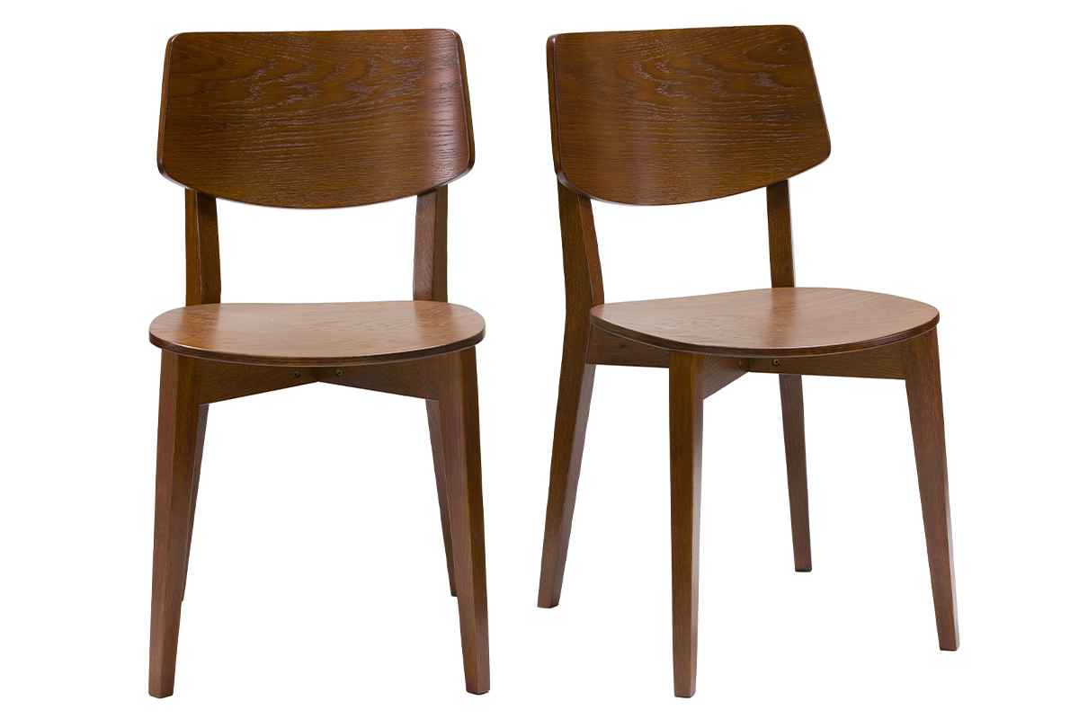 Sedie vintage in legno scuro (set di 2) AVEA
