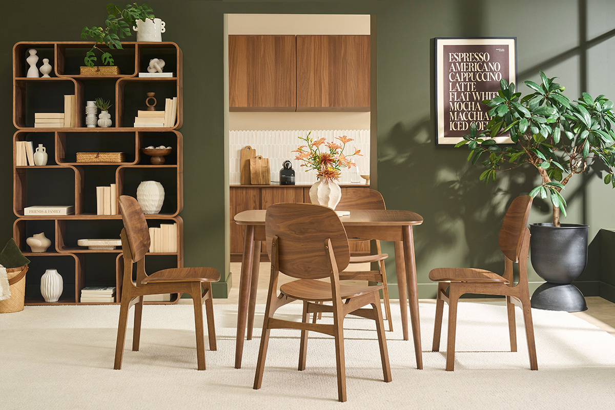 Sedie vintage in legno scuro noce (lotto da 2) SOQUETTE