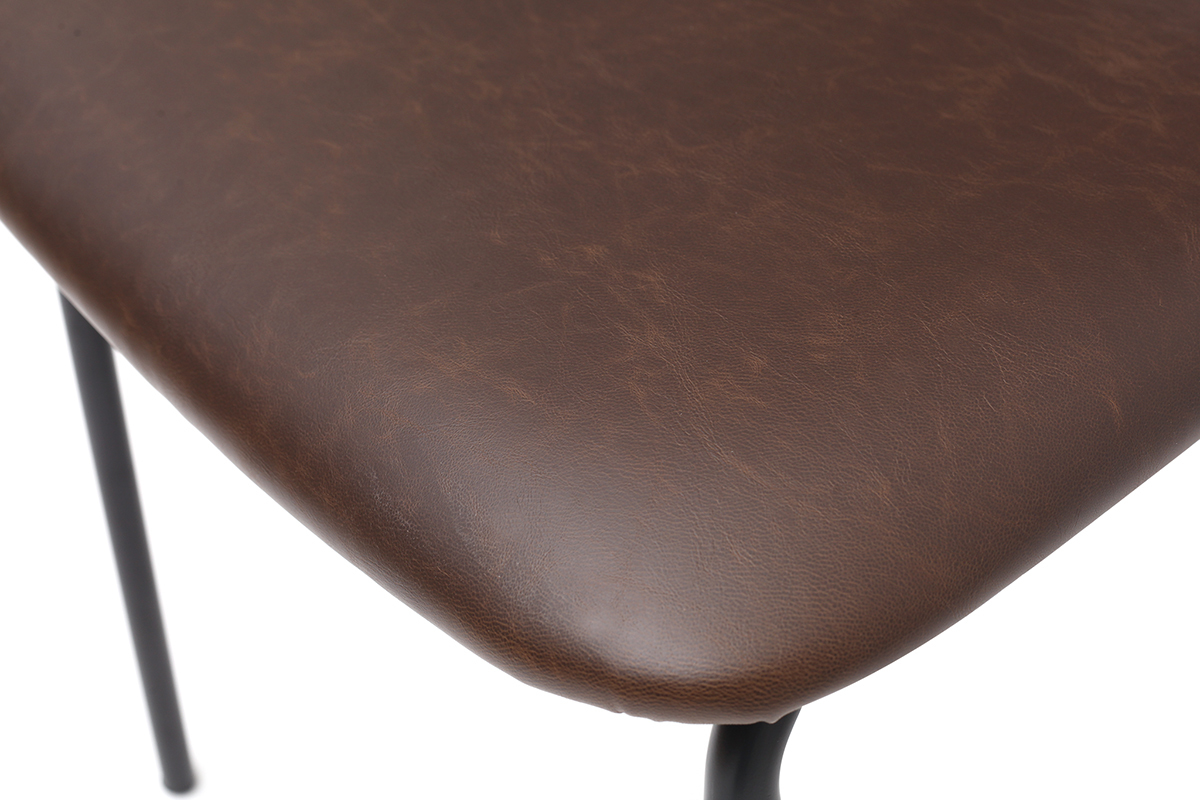 sedie vintage marrone piedi in metallo (set di 2) LAB