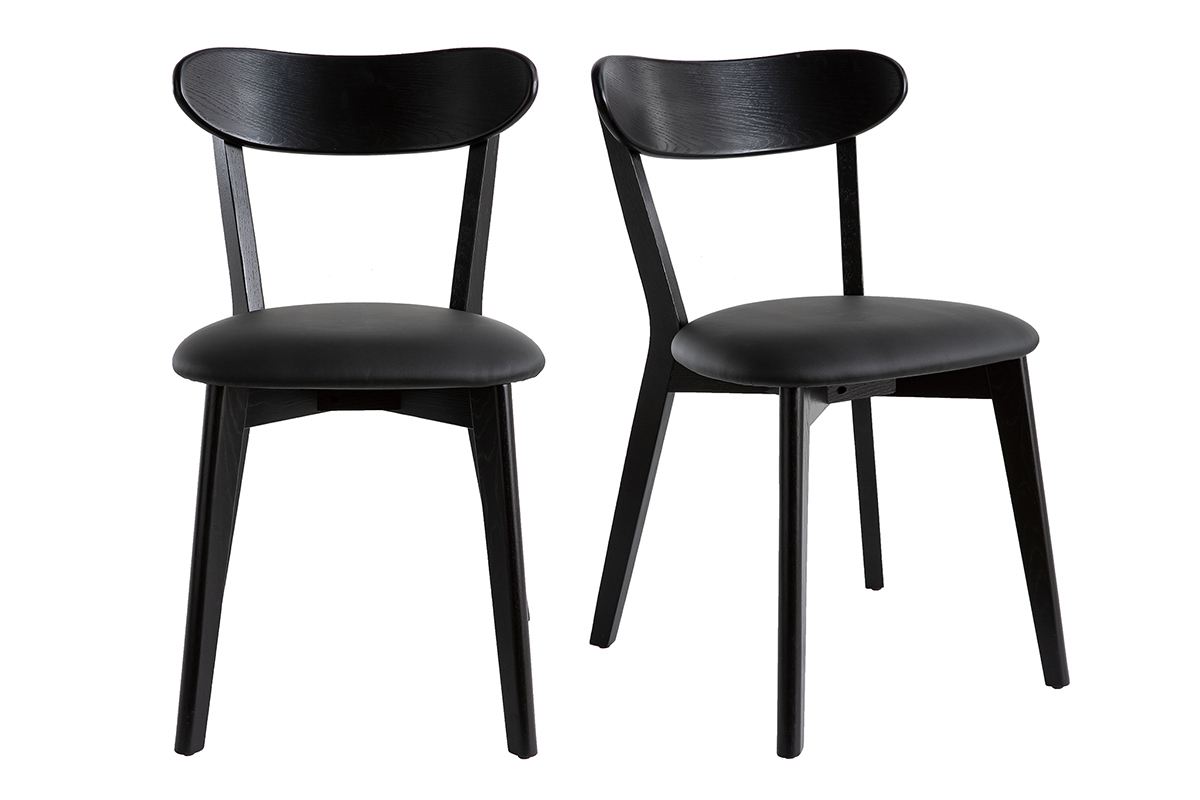 Sedie vintage nere (set di 2) DOVE
