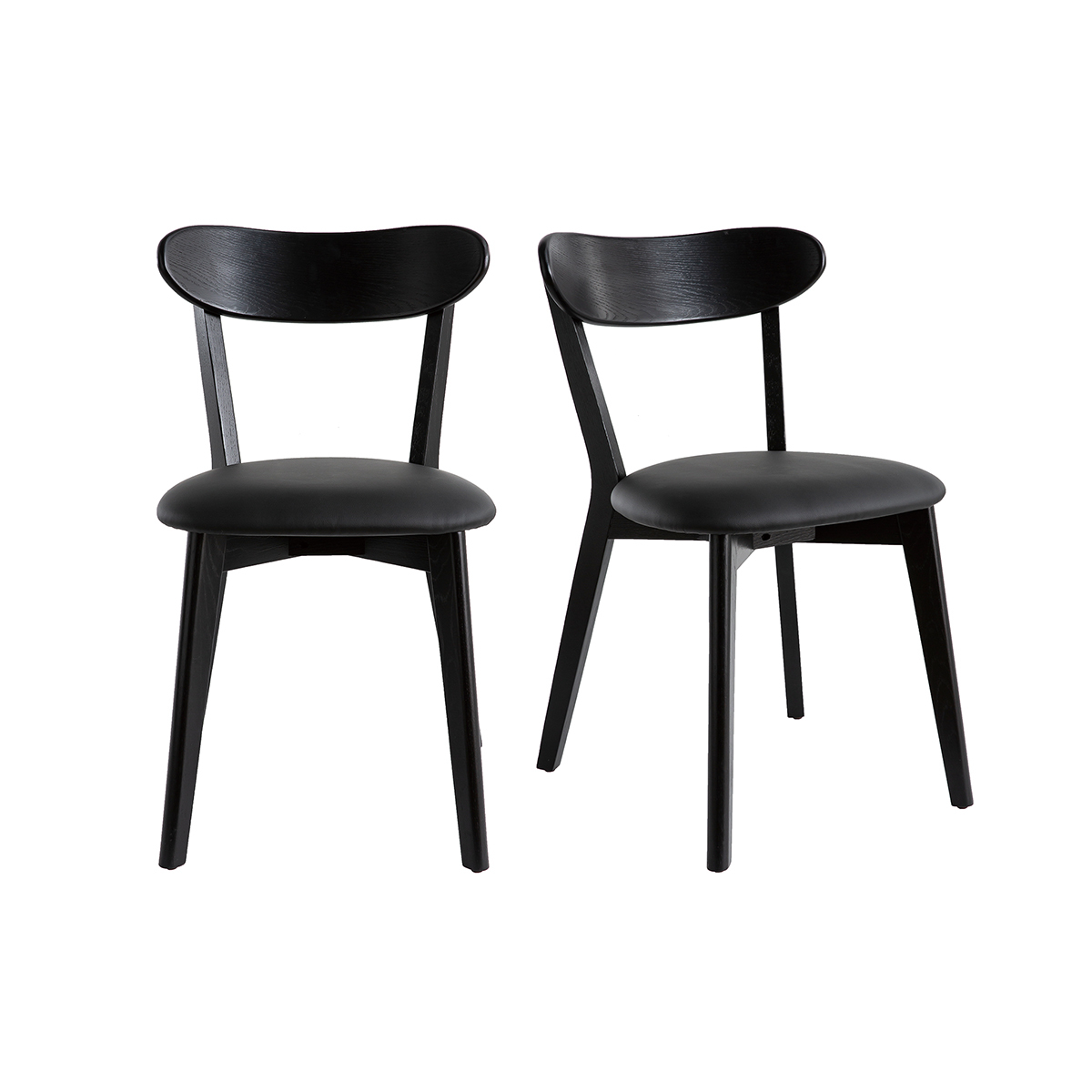 Sedie vintage nere (set di 2) DOVE