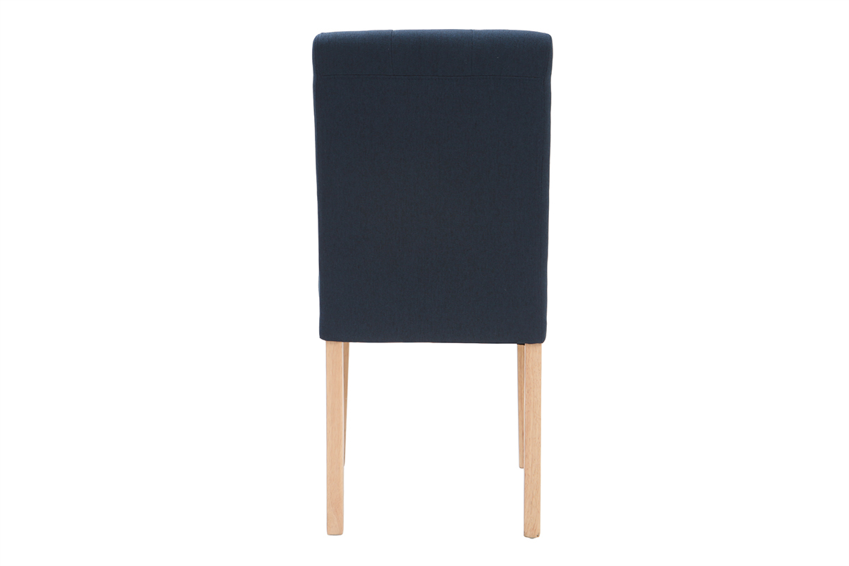 Set di 2 Sedia design imbottita tessuto blu ESTER