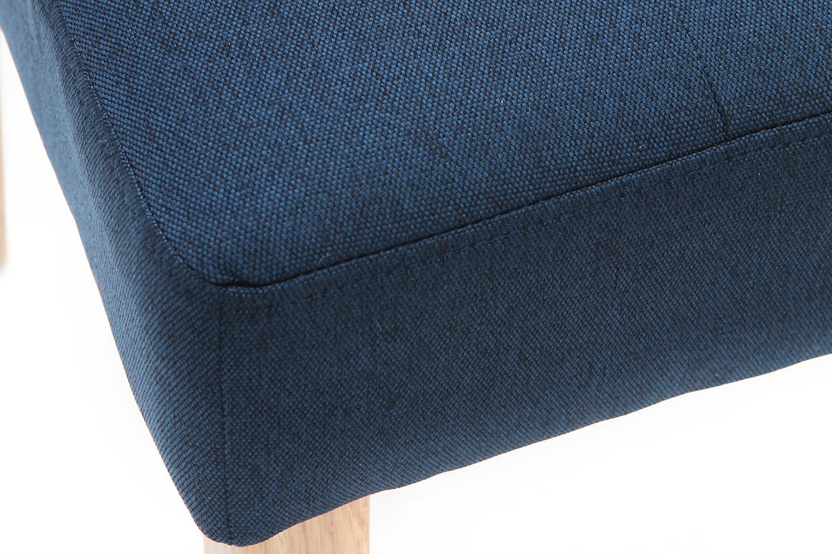 Set di 2 Sedia design imbottita tessuto blu ESTER