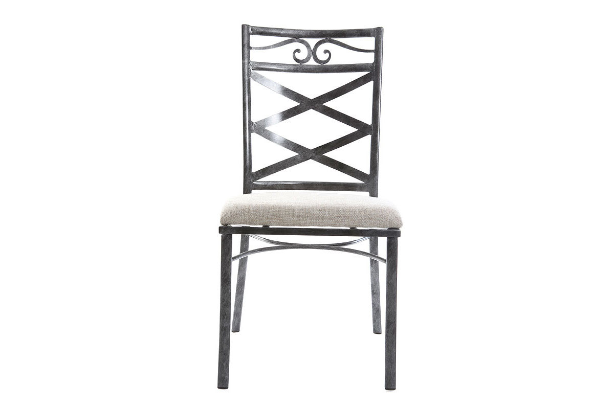Set di 2 sedie barocche in metallo colore nero VENEZIA