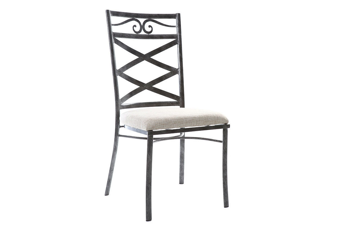 Set di 2 sedie barocche in metallo colore nero VENEZIA