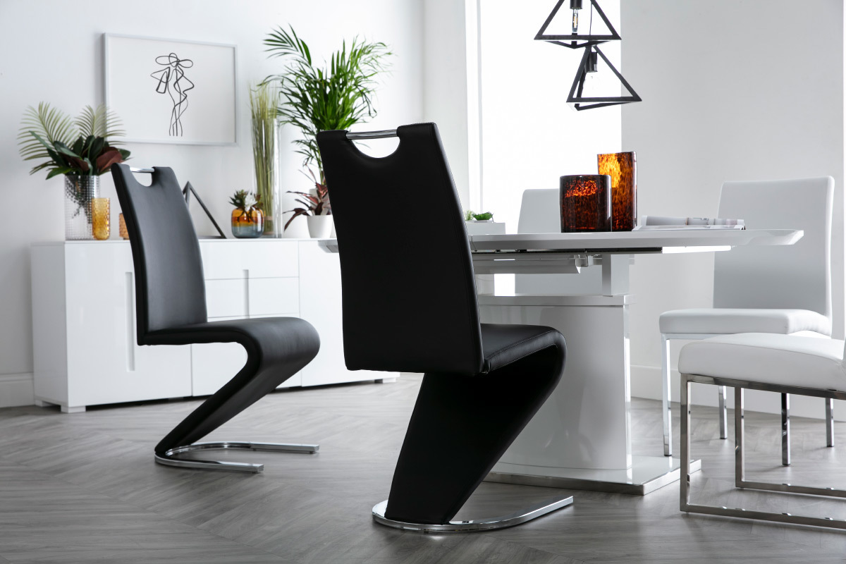 Set di 2 sedie design bianco ANGY