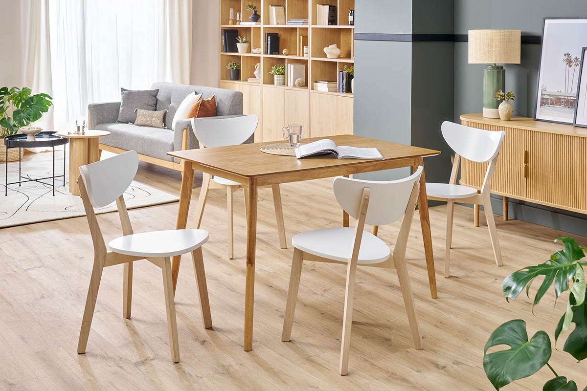 Set di 2 sedie design color bianco LEENA