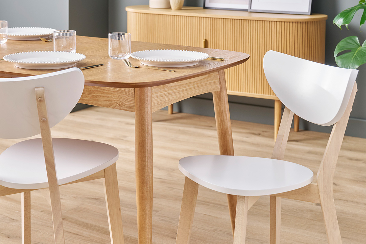Set di 2 sedie design color bianco LEENA