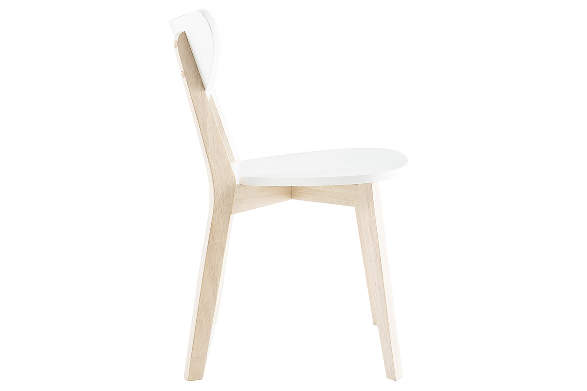 Set di 2 sedie design color bianco LEENA