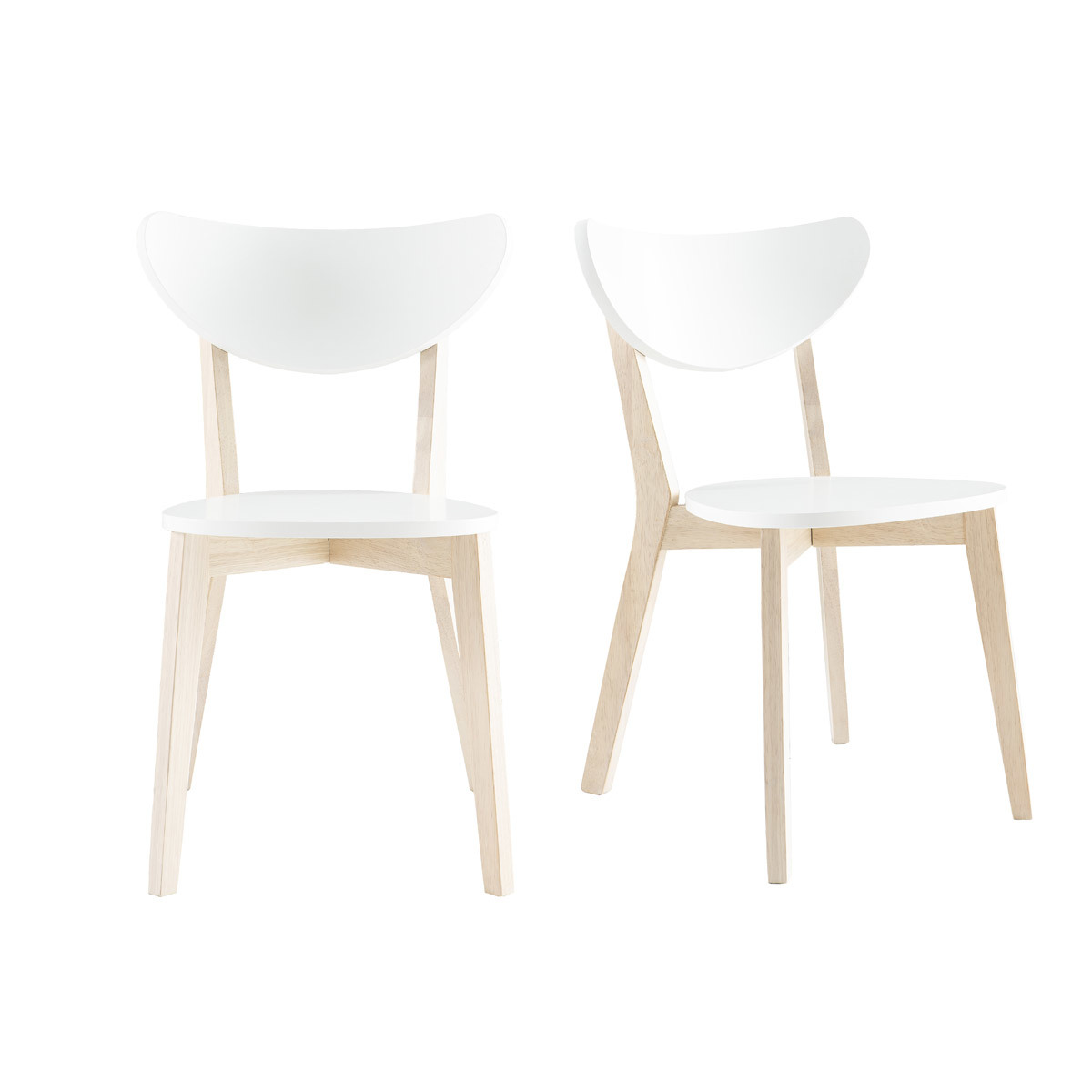 Set di 2 sedie design color bianco LEENA