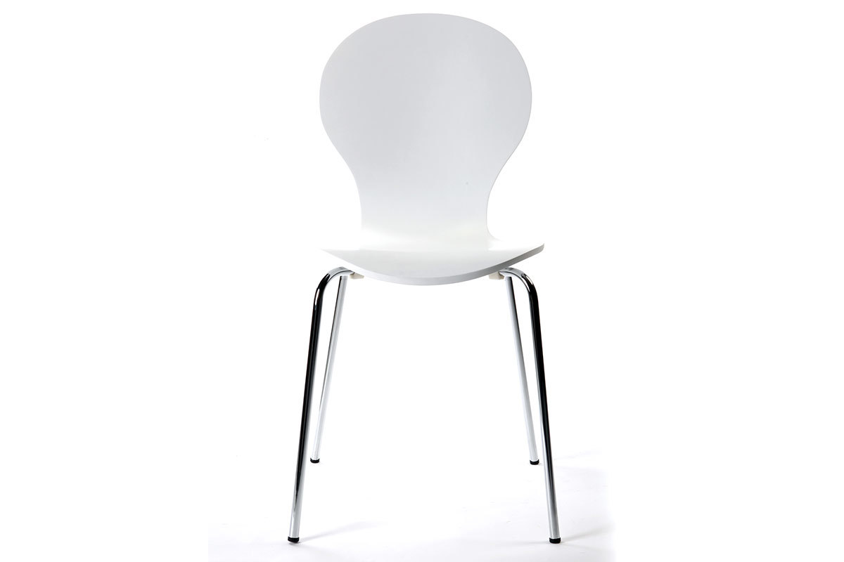 Set di 2 sedie design color bianco NEW ABIGAIL