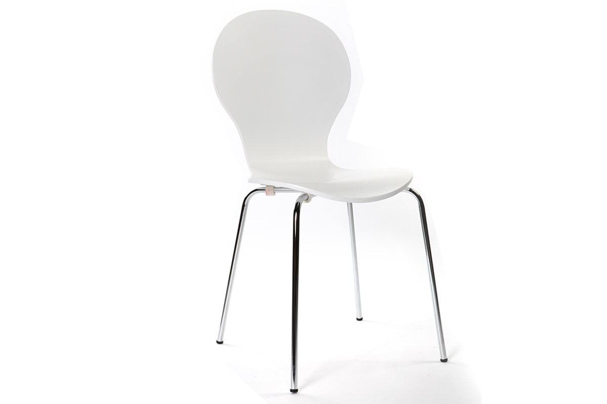 Set di 2 sedie design color bianco NEW ABIGAIL