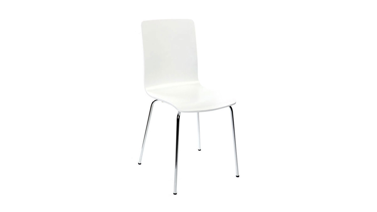 Set di 2 sedie design colore bianco NELLY