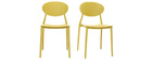 Set di 2 sedie design Giallo in polipropilene ANNA