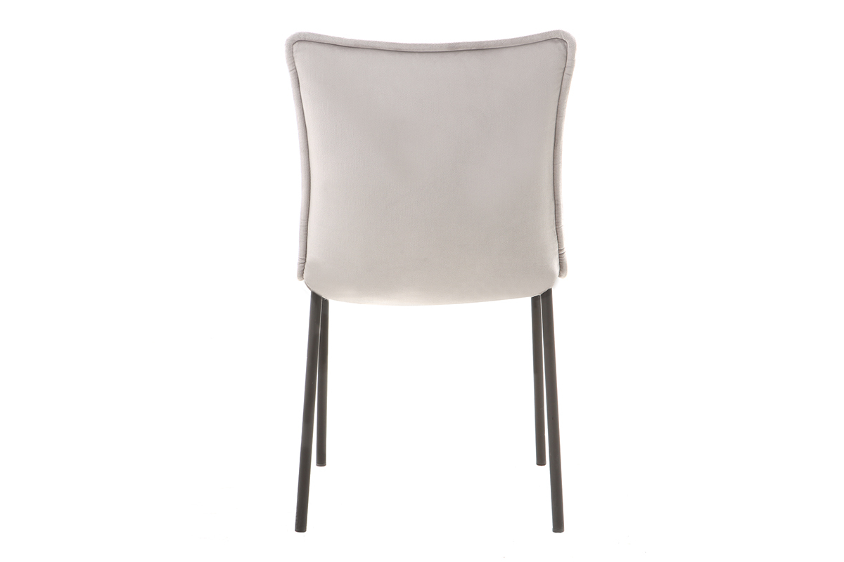 Set di 2 sedie design in velluto grigio SOLACE