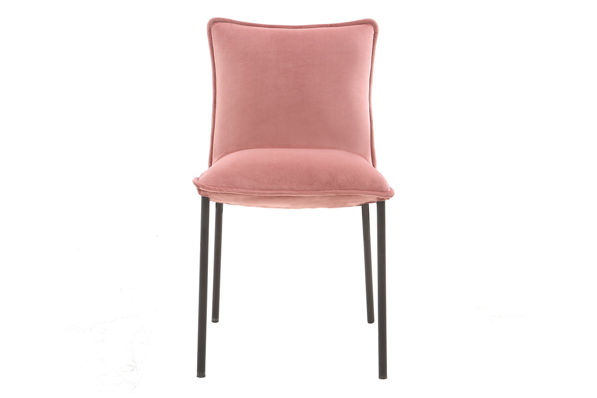Set di 2 sedie design in velluto rosa SOLACE