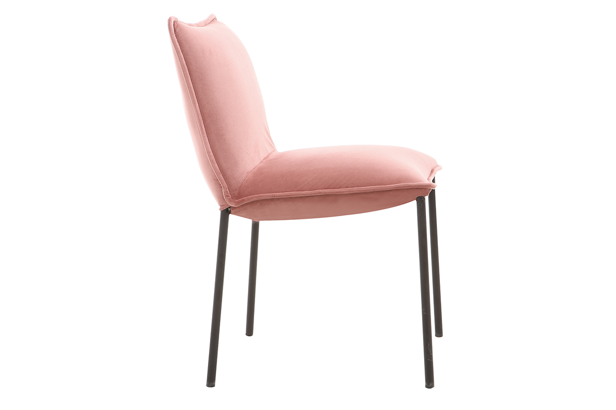Set di 2 sedie design in velluto rosa SOLACE