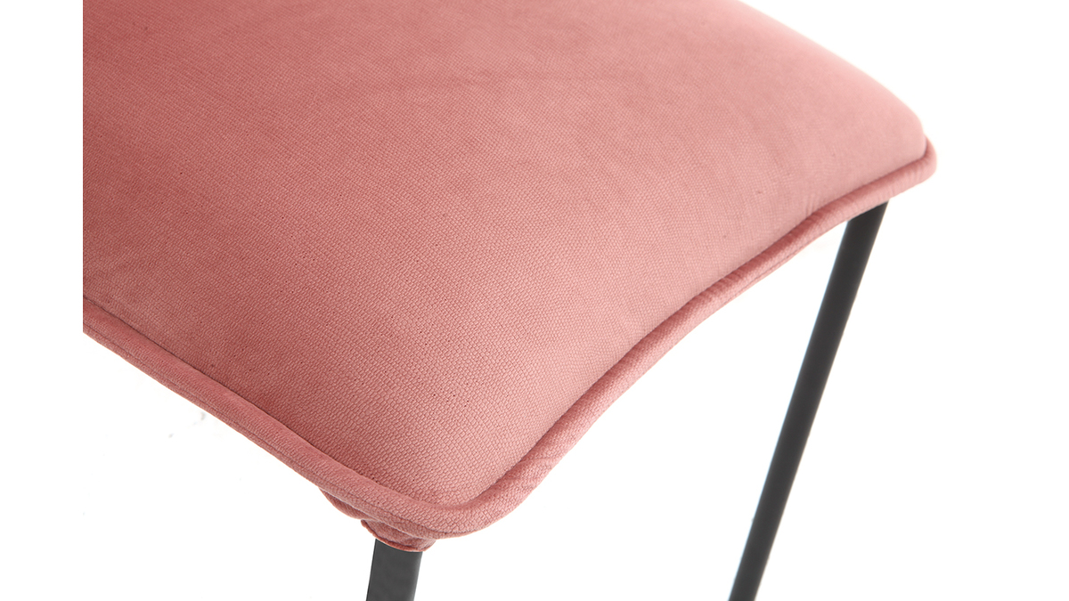 Set di 2 sedie design in velluto rosa SOLACE