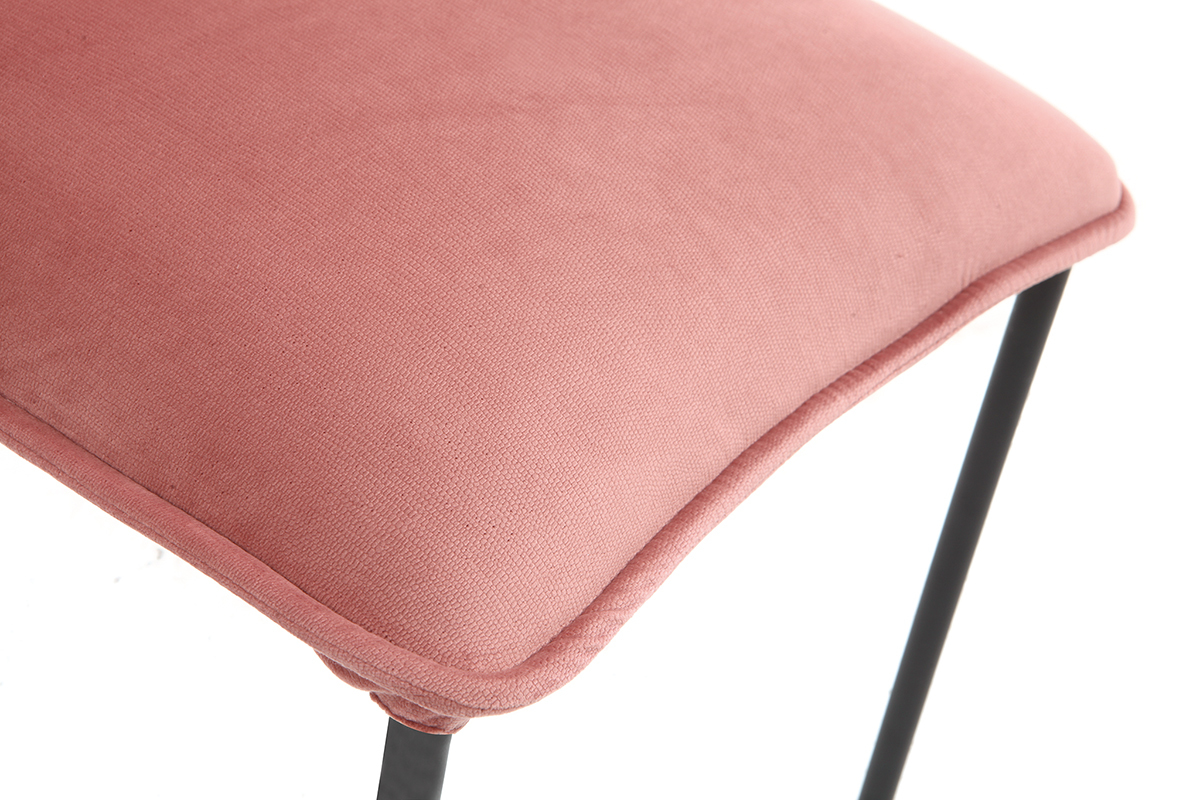 Set di 2 sedie design in velluto rosa SOLACE