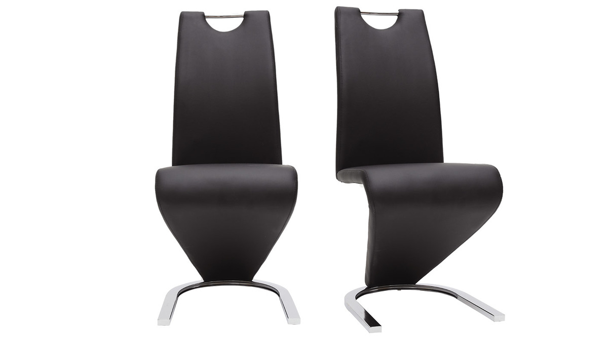 Set di 2 sedie design nero ANGY