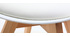 Set di 2 sedie design piede legno seduta bianca PAULINE