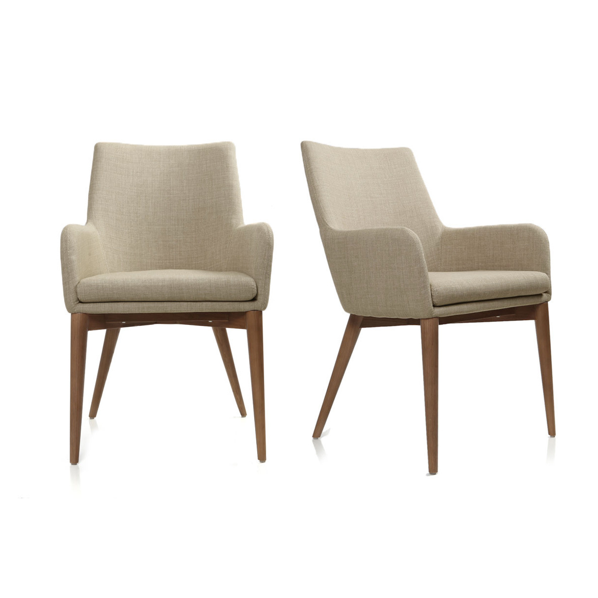 Set di 2 sedie design poliestere beige SHANA